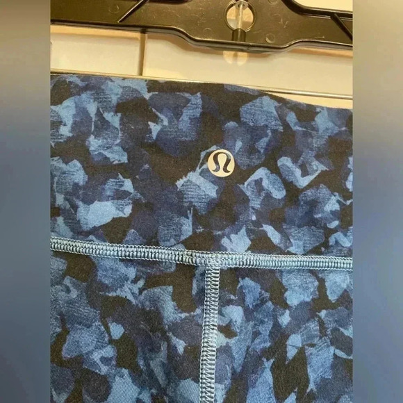 Iululemon Wunder Under Mystic Jungle Hawk Blue Harbor Legging’s Blueblack Size 4 - Picture 5 of 7